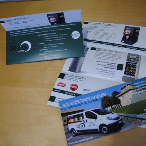 Diseño de folletos Rio Vending Diseño de folletos Rio Vending