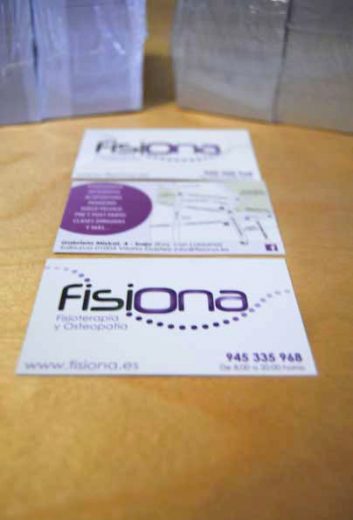 Tarjetas de visita de Fisiona