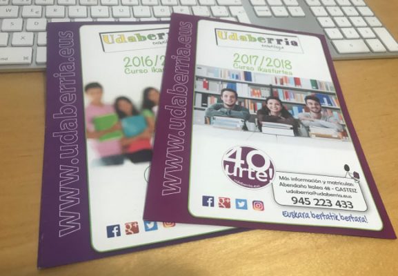 Diseño tríptico Udaberria carátula