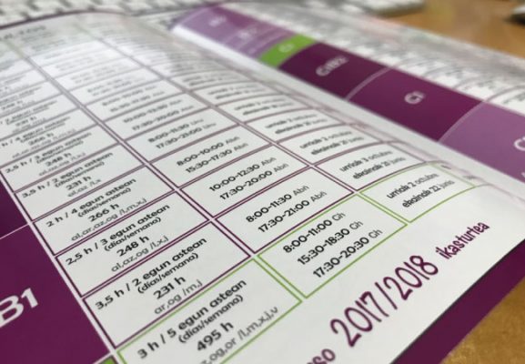 Diseño tríptico Udaberria interior