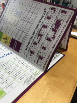 Diseño tríptico Udaberria interior plegado