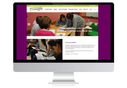 Diseño de página web Udaberria Euskaltegia Portada