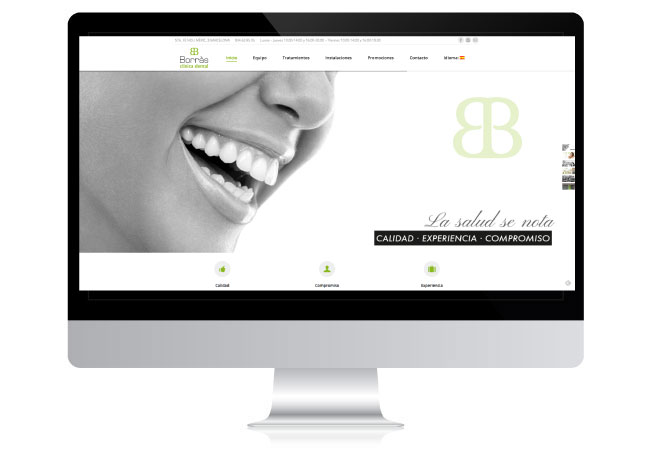 Diseño de página web para clínica dental Index