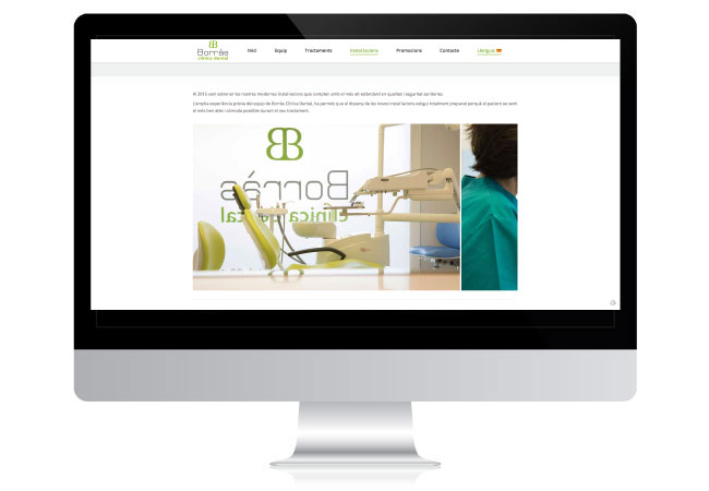 Diseño de página web para clínica dental instalaciones