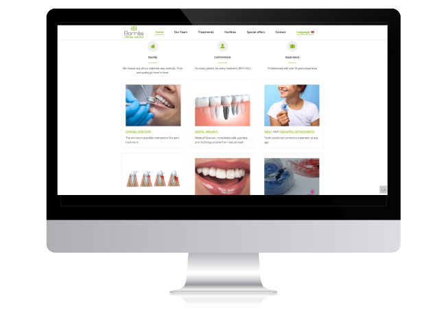Diseño de página web para clínica dental tratamientos