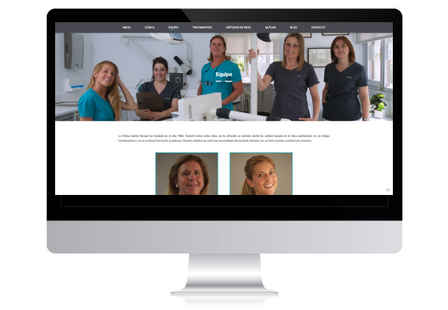 Diseño web para Clínica Dental Mozas en Vitoria-Gasteiz, equipo