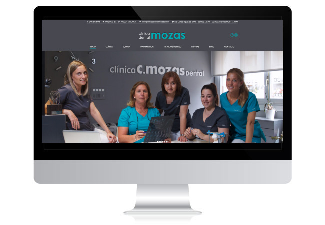 Diseño web para Clínica Dental Mozas en Vitoria-Gasteiz
