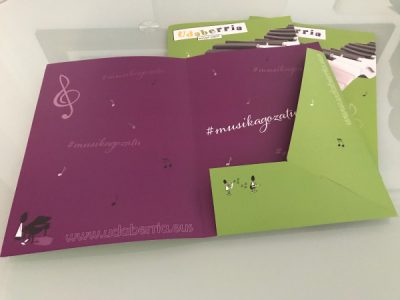 Diseño carpeta para los alumnos de Udaberria Musika