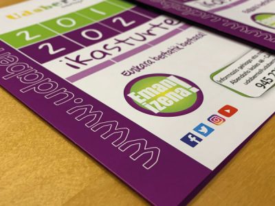 Diseño de trípticos para Udaberria Euskaltegia