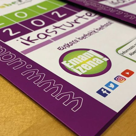 Diseño de trípticos para Udaberria Euskaltegia