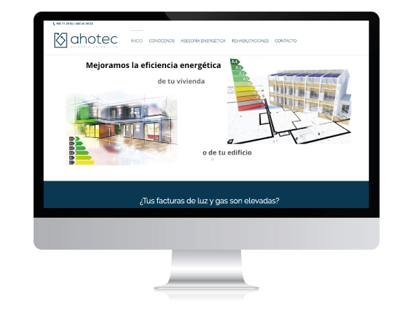 Diseño web para consultoría energética | AHOTEC | Vitoria-Gasteiz