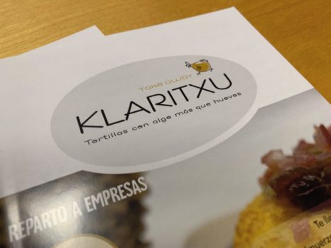 Diseño de carta para Tortillas Klaritxu | Alunarte diseño y comunicación | Vitoria-Gasteiz