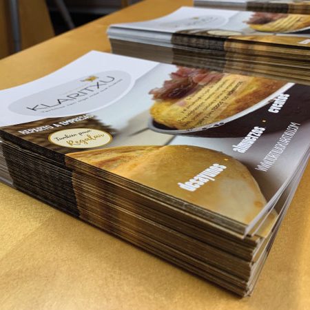 Diseño de carta para Tortillas Klaritxu | Alunarte diseño y comunicación | Vitoria-Gasteiz