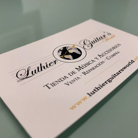 Diseño de logo y tarjetas de visita | Luthier Guitar's World | Vitoria-Gasteiz