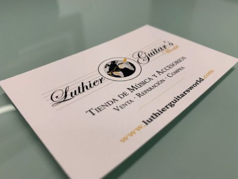 Diseño de logo y tarjetas de visita | Luthier Guitar's World | Vitoria-Gasteiz