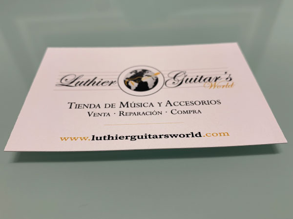 Diseño de logo y tarjetas de visita | Luthier Guitar's World | Vitoria-Gasteiz