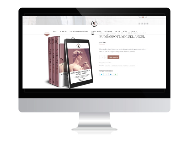 Diseño web con plataforma para cursos online de Vitruvio Arte | Alunarte diseño y comunicación | Vitoria-Gasteiz