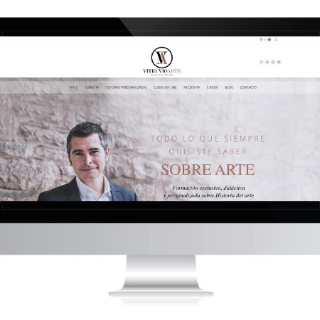 Diseño web con plataforma para cursos online de Vitruvio Arte | Alunarte diseño y comunicación | Vitoria-Gasteiz