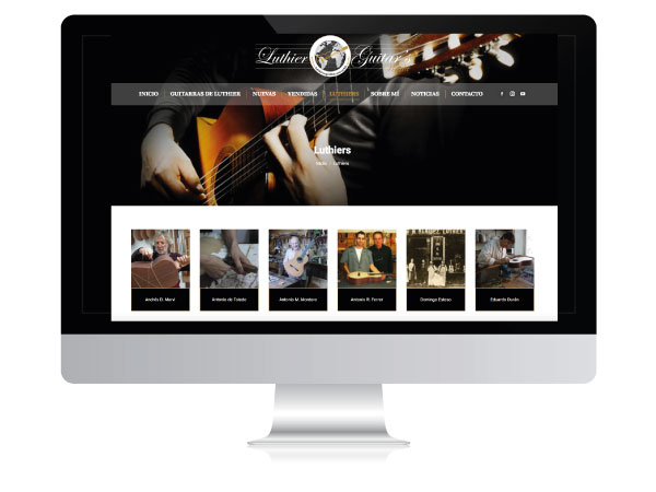 Diseño tienda online guitarras | Luthier Guitars World | Alunarte diseño y comunicación