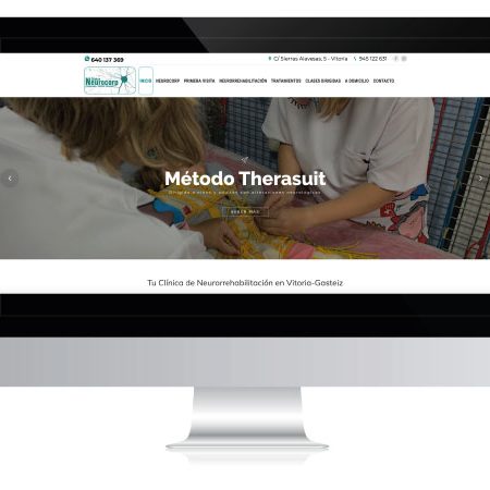 Diseño web para centro de fisioterapia y neurorrehabilitación Neurocorp | Alunarte diseño y comunicación | Vitoria-Gasteiz