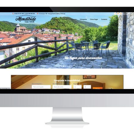 Diseño web para Casa Rural Mendibide | ALUNARTE diseño y comunicación