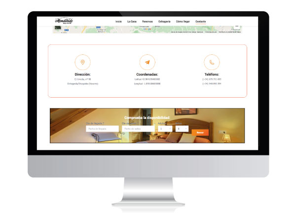 Diseño web para Casa Rural Mendibide | ALUNARTE diseño y comunicación
