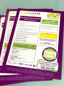 Diseño de carteles en Vitoria-Gasteiz para Udaberria Euskaltegia | ALUNARTE diseño y comunicación