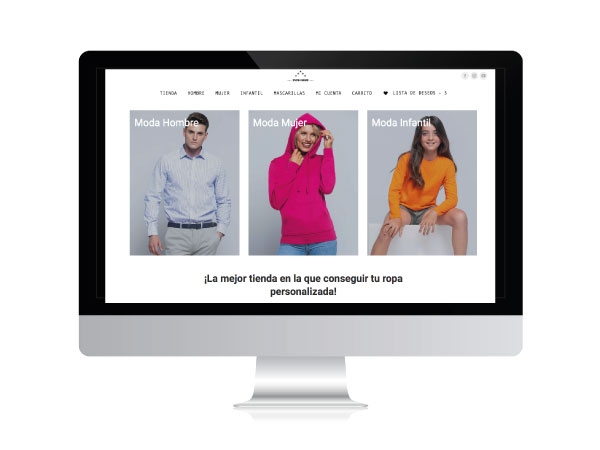 Diseño de tienda online de ropa personalizada | ALUNARTE diseño y comunicación