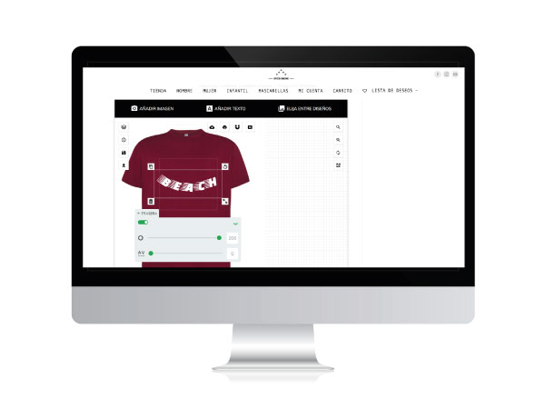 Diseño de tienda online de ropa personalizada | ALUNARTE diseño y comunicación