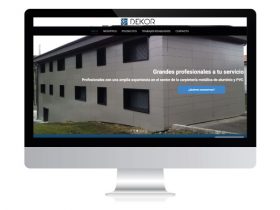 Diseño de página web para empresa de cerramientos - DEKOR - ALUNARTE diseño y comunicación