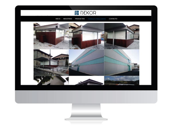 Diseño de página web para empresa de cerramientos - DEKOR - ALUNARTE diseño y comunicación